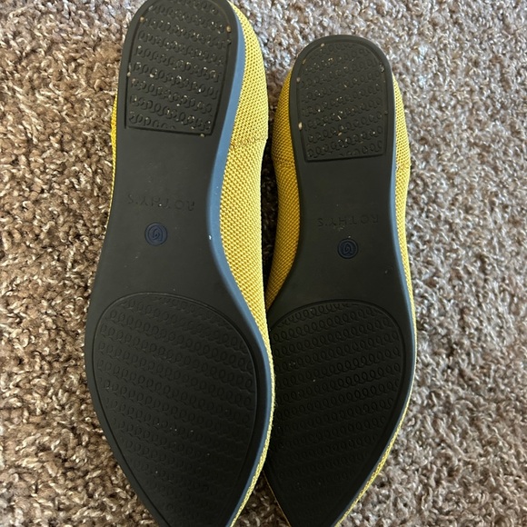 Rothy's Women’s Vibrant Yellow Flats with Blue Trim Size W8 - Picture 12 of 13